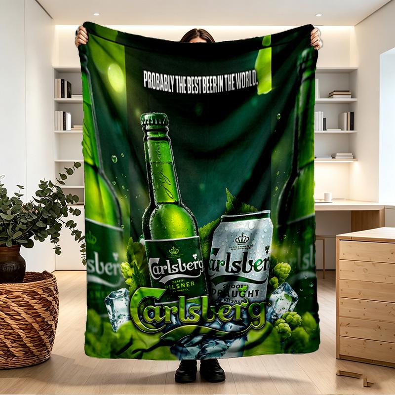 Carlsberg Print Blanket - Soft & Comfortable, for Bedroom, Travel, Sofa, Home Decoration - Birthday Christmas Gift for Friend