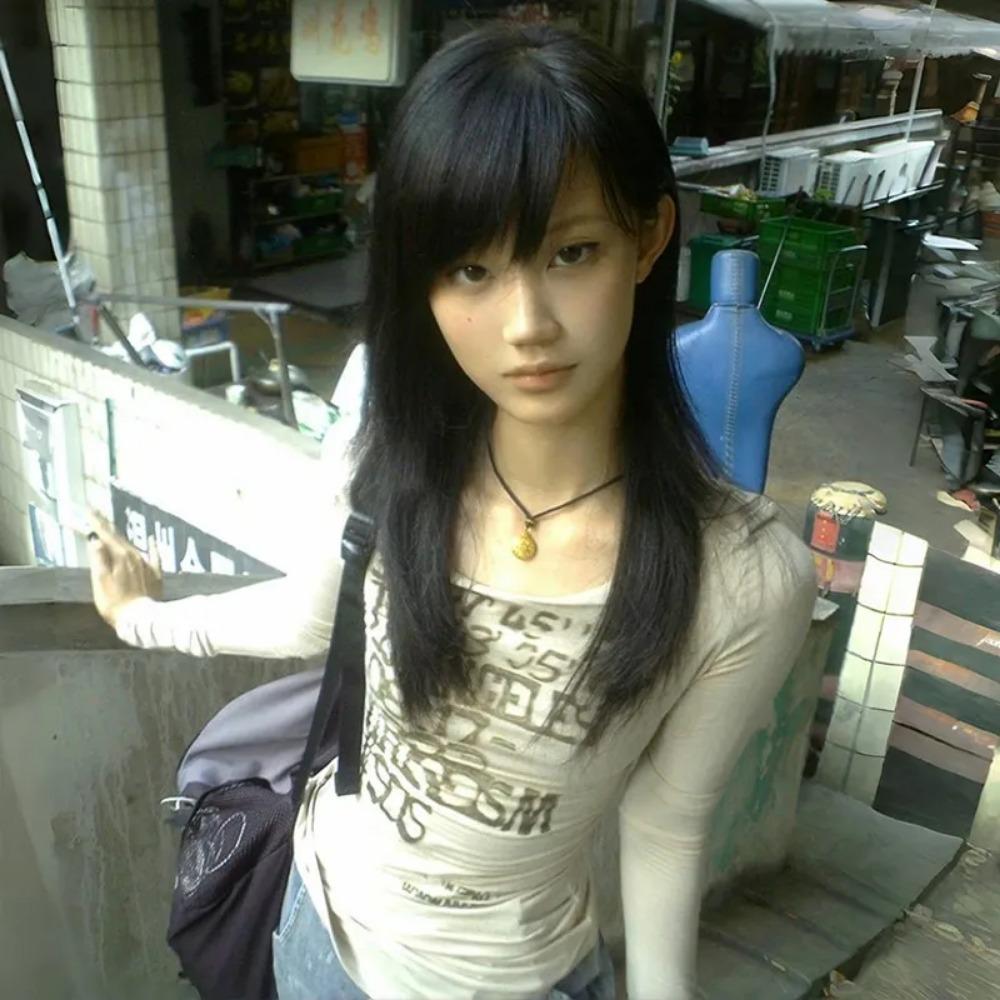 Японская футболка с принтом букв Y2k, дрянной стиль 2000-х, топы с длинным рукавом, винтажная уличная одежда в стиле Харадзюку, американское ретро