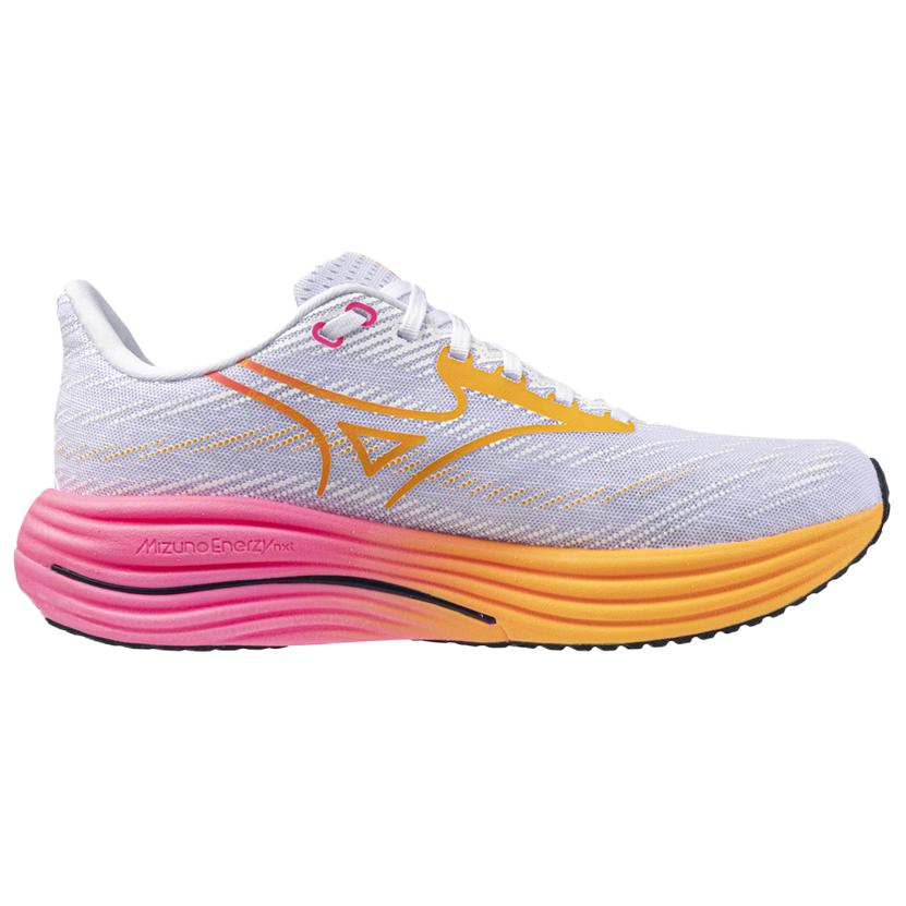 Mizuno Кроссовки для бега WAVE RIDER 29 Унисекс Белый Оранжевый Розовый J1GC259302