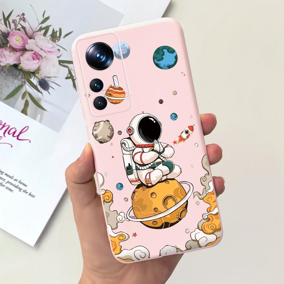 For Xiaomi 12T Pro Case Cute Astronauts Cartoon Cover Soft Silicone Phone Cases For Xiaomi Mi 12T Pro Mi12T 12TPro Fundas Bumper