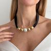SHIXIN 5 Styles Vintage Leopard Print Velvet Rope Short Choker Necklace Women Luxury Imitation Pearl Clavicle Neck Chain Jewelry