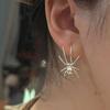 ANENJERY Geometry Spider Stud Earrings For Women Men Niche Design Personality Exaggerated Jewelry Gifts Wholesale