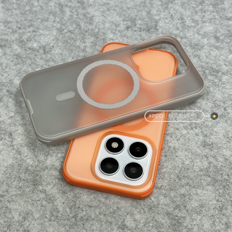 Чехол для Xiaomi 17 Для MagSafe Магнитная Зернистая текстура Матовый Прозрачный Чехол для телефона Для Mi 17 Оболочка Простой Пылезащитный Бампер