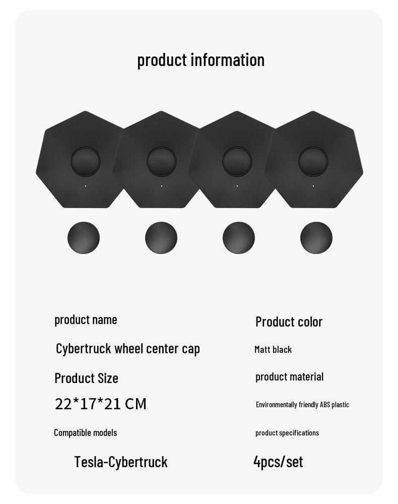 Tesla Cybertruck Anti-Scratch Anti-Fouling Dirt-Resistant Wheel Hub Center Cap