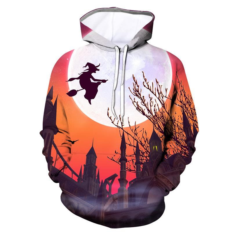 2023 New Men's and Women's Halloween 3D Digital Print Hoodie