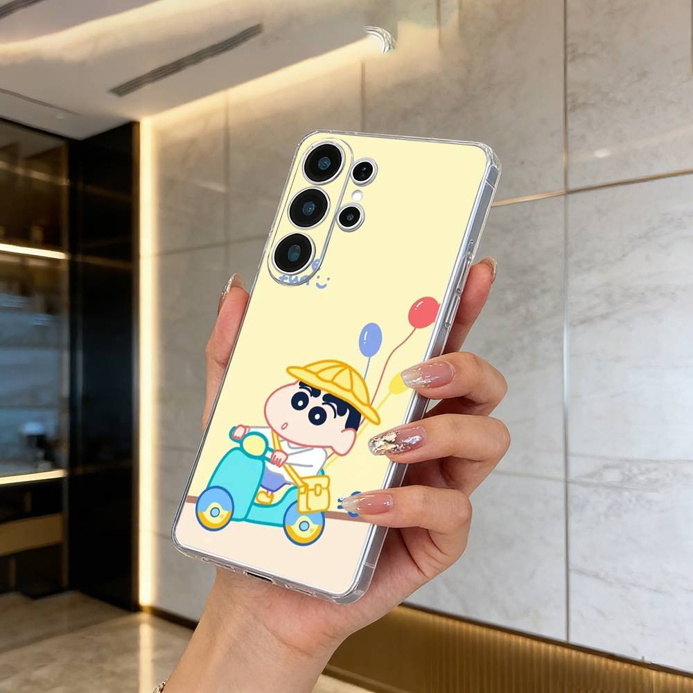 C-S-C-Crayon -Shin-chan Clear Phone Case for Samsung S25, S24, S21, S22, S23, S30, Ultra, S20, Plus, FE, Lite