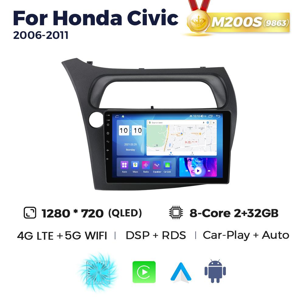 Navifly Android Car Radio Multimedia Video Player для Honda Civic Hatchback 2006-2011 Навигация GPS Авто Стерео 2Din Головное Устройство