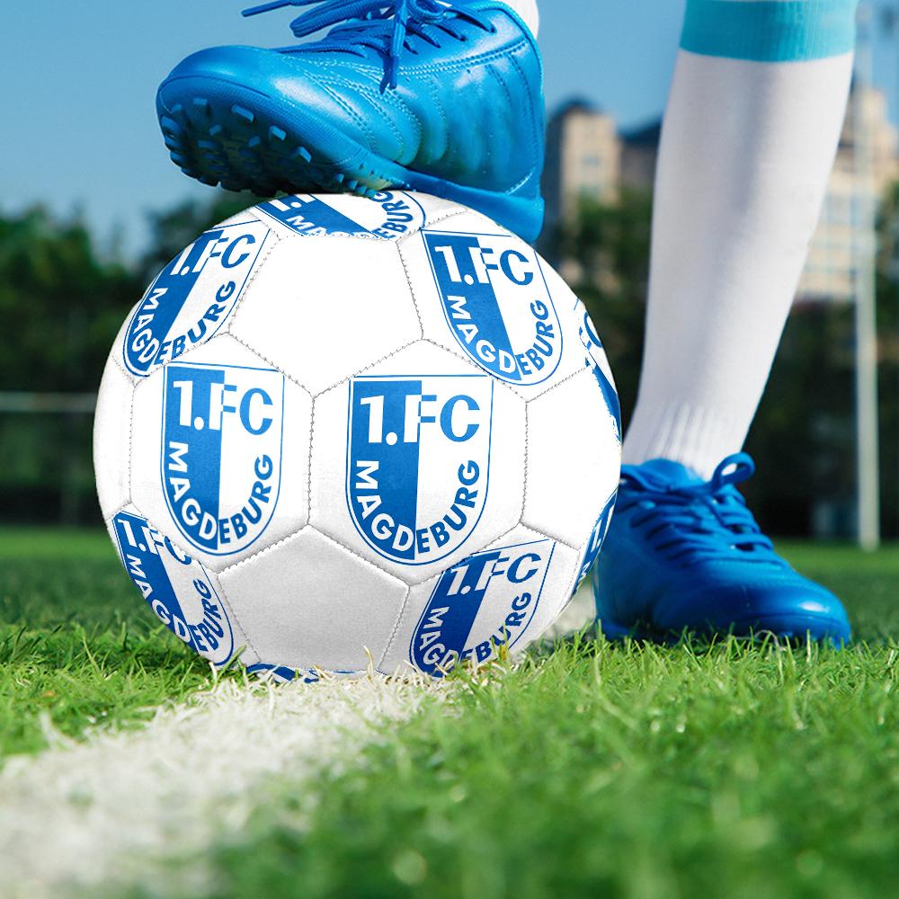 Футбольный мяч FC Magdeburg, разноцветный, подходит для всех возрастов, сшит на машине, материал ПВХ, соревновательного уровня, прочный и с высоким отскоком