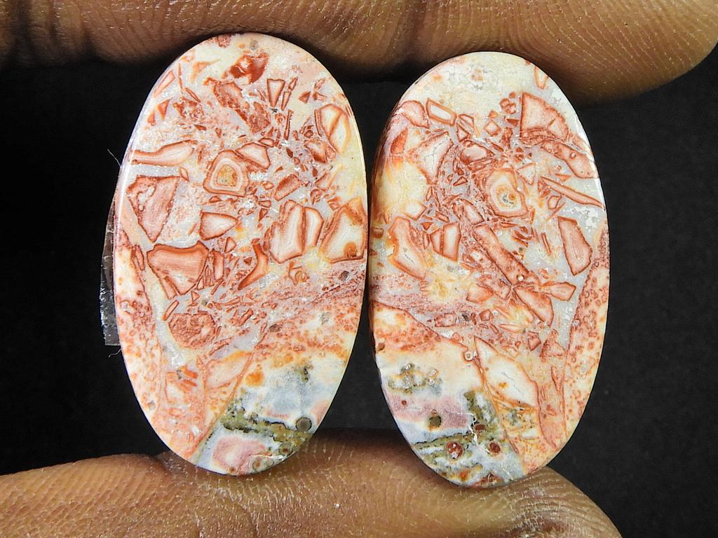 33 карата. Натуральный леопардовый яшма, подобранная пара, драгоценный камень ручной работы 16X28X04 мм SK-801