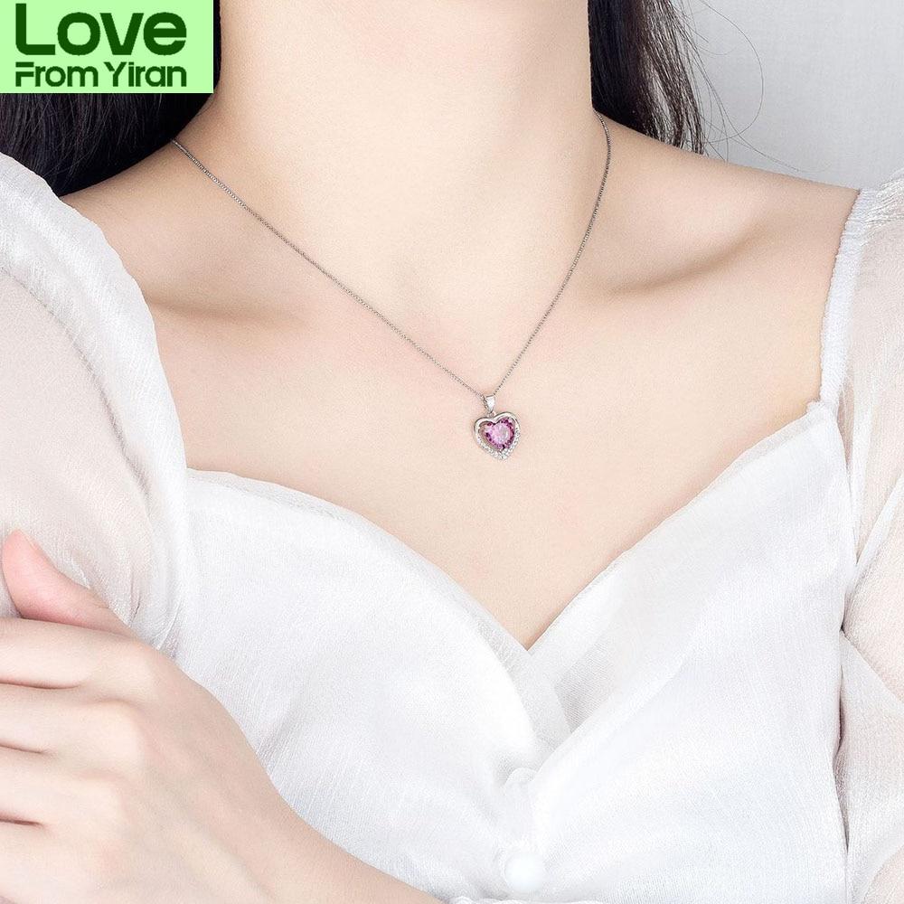 Новое женское ожерелье из стерлингового серебра 925 пробы, модная подвеска в форме вечного сердца, высококачественная цепочка с цирконием для ключицы, длина 45 см