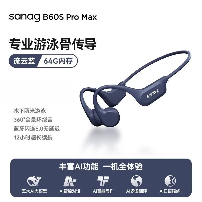 Беспроводные спортивные наушники с костной проводимостью Sena B60S Pro Max