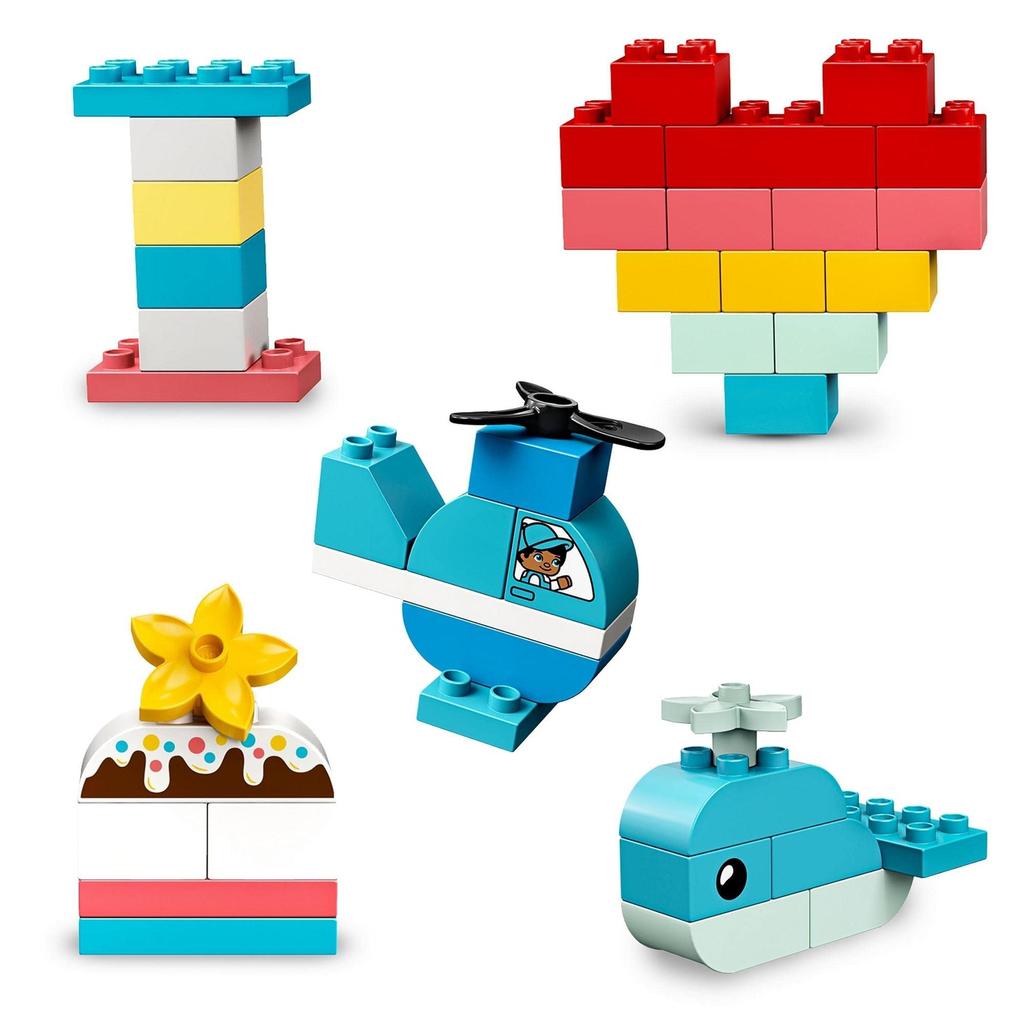LEGO Duplo Различные идеи Box 10909 Игрушечный блок Present Младенец Мальчики Девочки от 1 и полутора лет и старше Модель выпуска 2020 года Duplo<Heart>