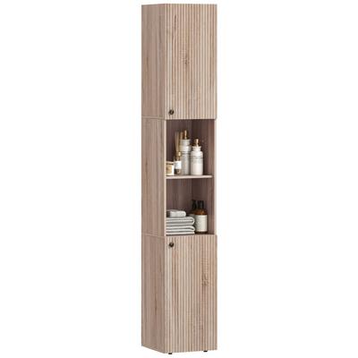 6-Tier Tall Bathroom Cabinet - Natural
