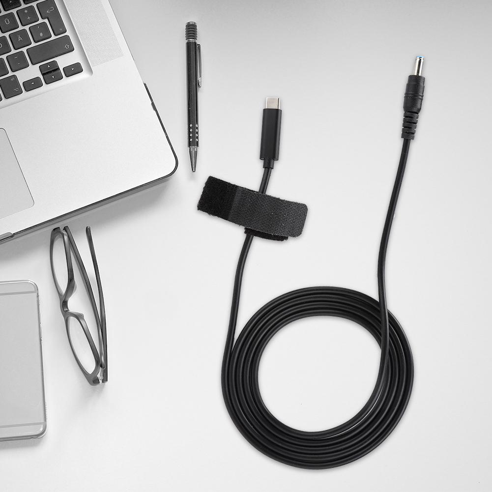 Кабель с разъемами DC 19 В 65 Вт PD Индукционный чип Кабель USB на DC 4,5 мм x 3,0 мм Выход для HP TYPE C
