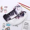 School Supplies Pencil Pouch Pencil Case Pen Bag Simulation Cartoon Cat Storage Organizer