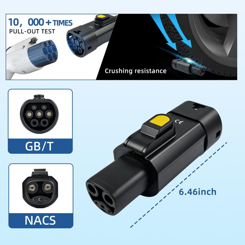 GBT to Tesla Adaptor 250V 32A Charging EV Adapter Connector Fit with All NACS Standard Cars