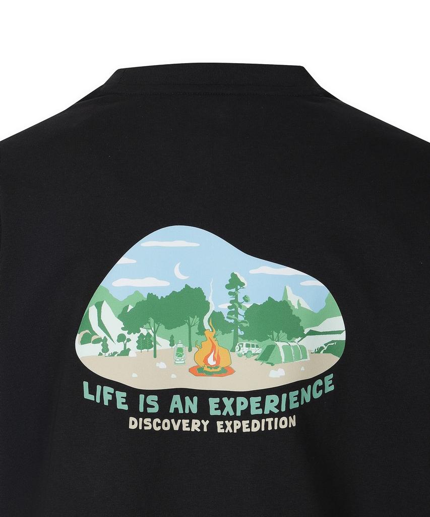 Женская футболка с графическим принтом и длинным рукавом DISCOVERY EXPEDITION (черный)