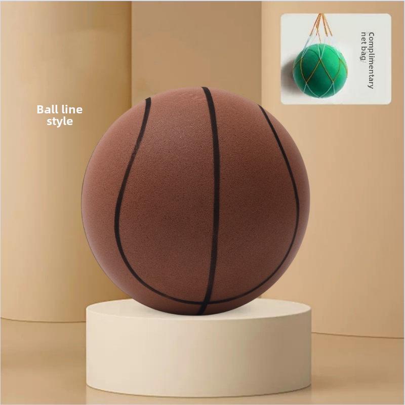 Children's Silent Indoor Basketball - High Elastic, Weighted Training Ball with Logo Print