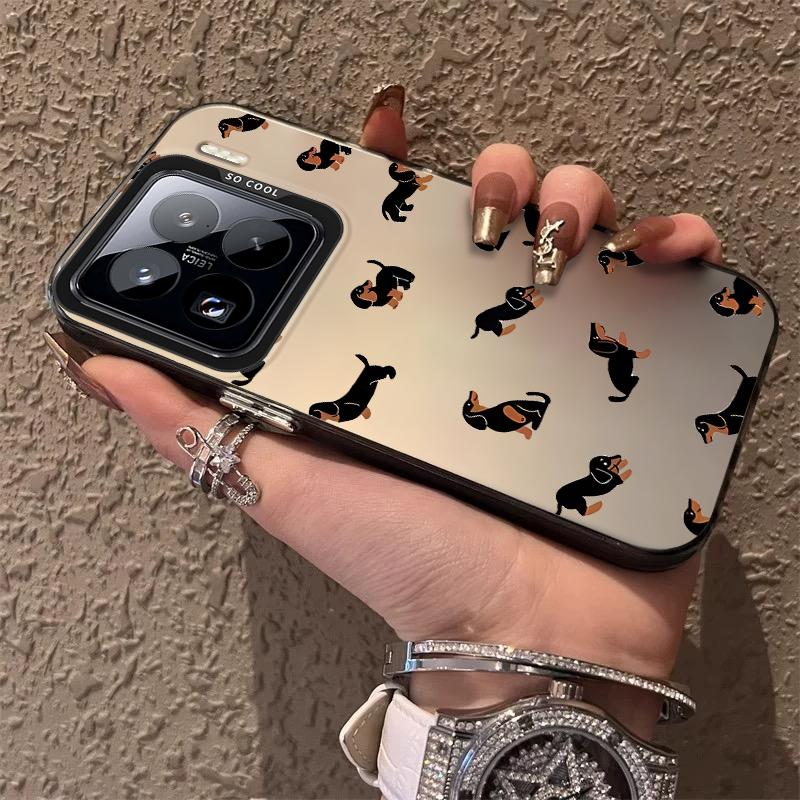 Матовый чехол с таксой для Xiaomi Mi 15 14 14T 13 13T 12 12T 12X 12S 11 Lite POCO F6 F5 X6 X5 X3 M6 Pro 5G 4G M5S Акриловая крышка