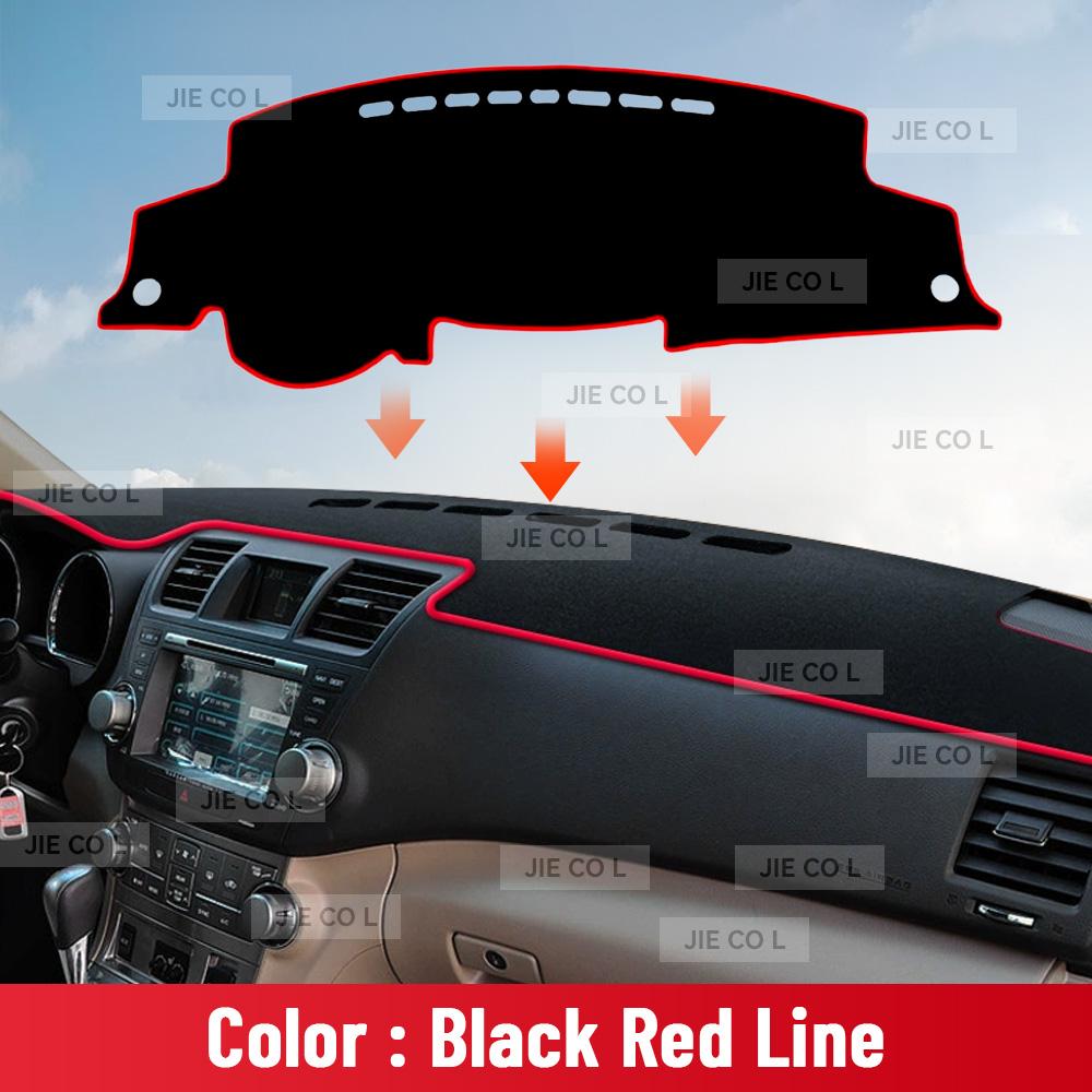 For TOYOTA Highlander 2009-2013 Car Dashboard Cover Mat Sun Shade Mat Anti-slip Carpet Front window Pad Protect Auto Accessories