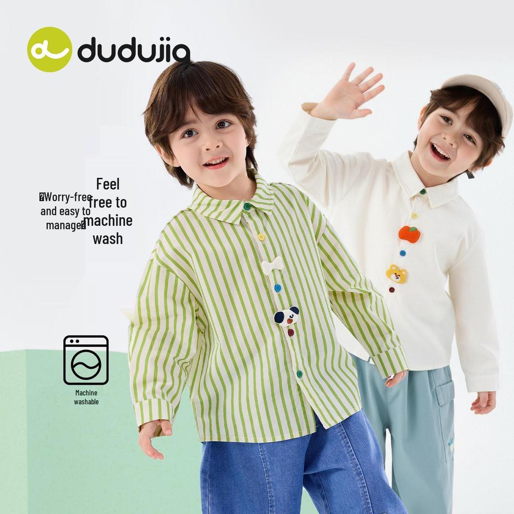 Детская весенняя рубашка Dudu Family 100% хлопок - Новое поступление для мальчиков и малышей