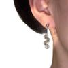 Серьги геометрические из стекла "Серебряная игла" Женские Французские Простые Серьги с темпераментом Модные Универсальные Серьги для commuters Нишевые Премиальное ощущение