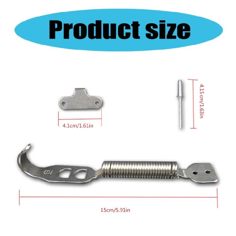 Automotive Clip Stainless Bonnet Springs Fastener Clips Car Hood Spring Pin Hood Pin Lock Kit Hood Clips