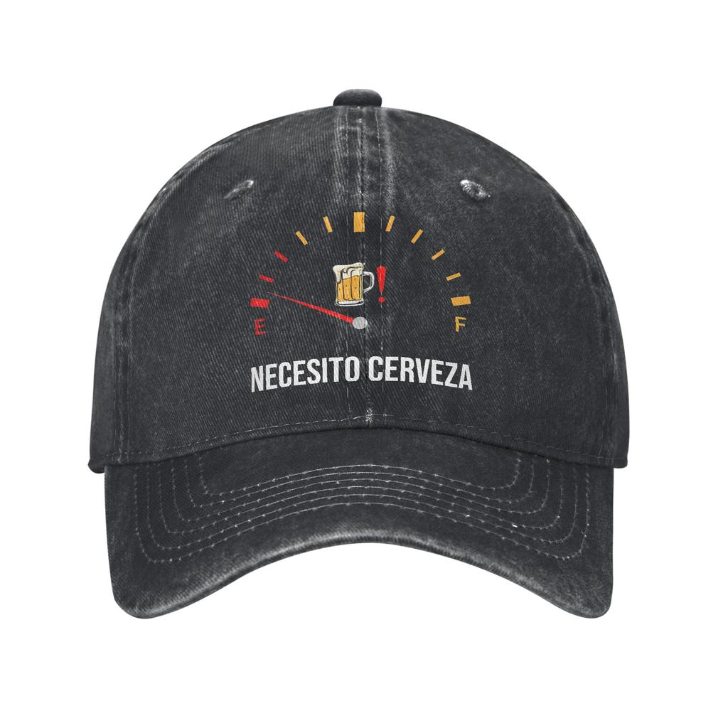 Necesito Cerveza Cool and Funny Saying En Espanol Baseball Caps Casual Distressed Denim  Headwear for Unisex Outdoor Gift Caps Hat