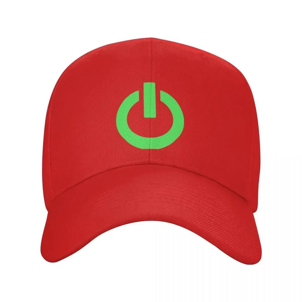 Power Button (green) Baseball Cap Hat Luxury Brand |-F-| Visor Cosplay For Man Women's