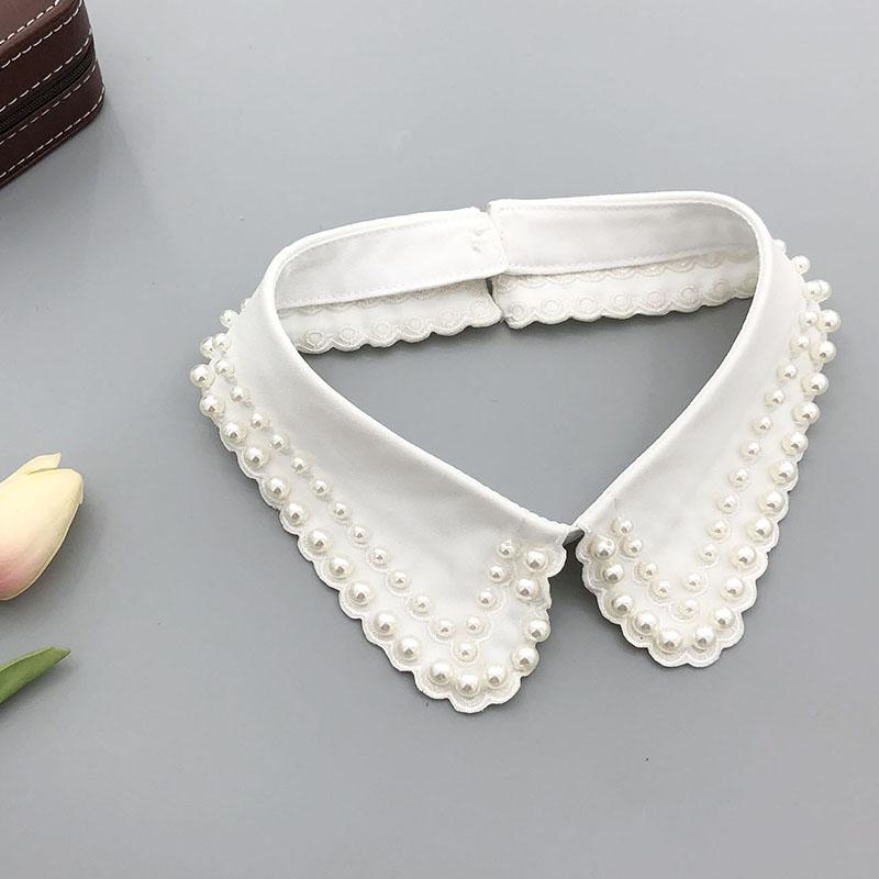Pearl Women Shirt False Collars Crystal Removable Collar Women Necklace Fake Collar Detachable Diamond Clothing Accessories