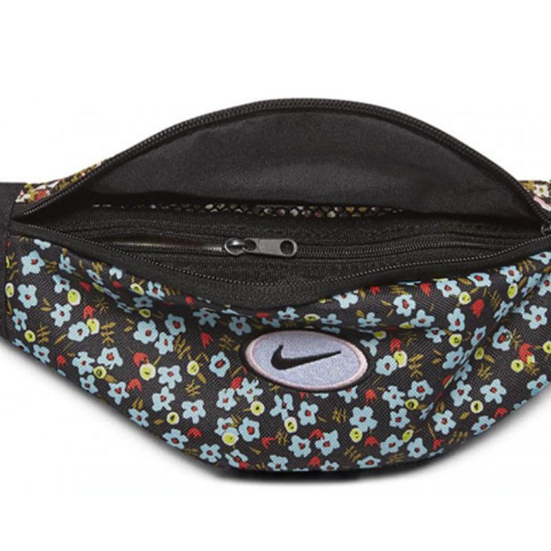 Nike Поясная сумка Heritage из полиэстера, маленького размера, унисекс, черная, повседневная, CW9257-010