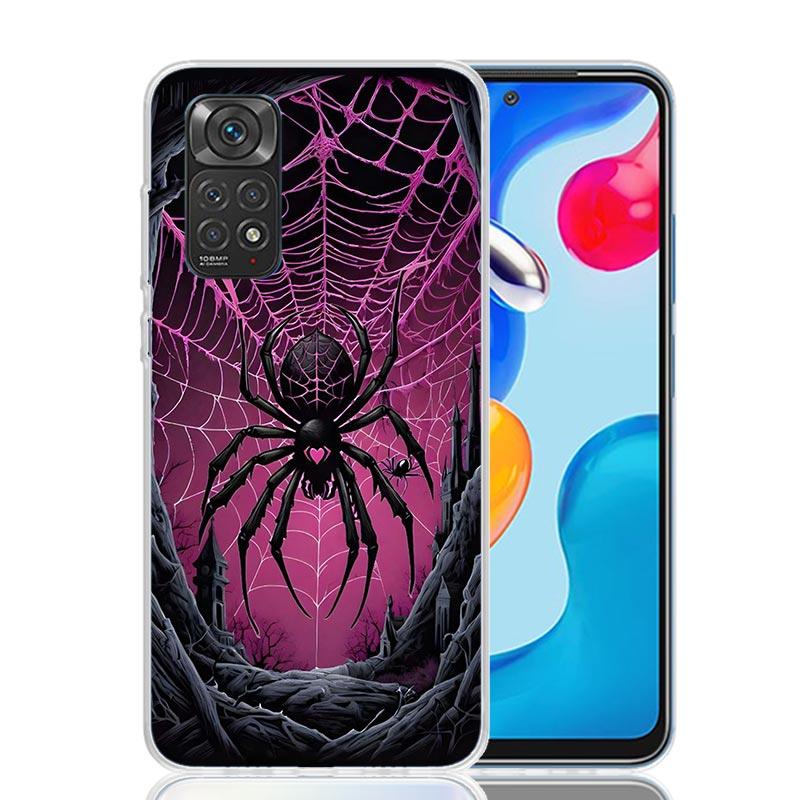 Black Widow Spider Insect Phone Case For Xiaomi Redmi Note 13 14 15 Pro Plus 12S 12 14S 11S 11E 10 10S 11 11T 5G 4G Cover Coque