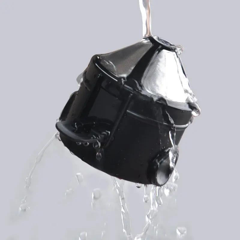 Многоразовый держатель для чайника Кофейный дриппер Складной кофейный фильтр Портативный держатель для капельного кофе и чая из нержавеющей стали Воронка Корзина