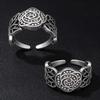 Adjustable Vintage Rose Flower Ring Women Men Copper Electroplated Bohemian Style Statement Jewelry