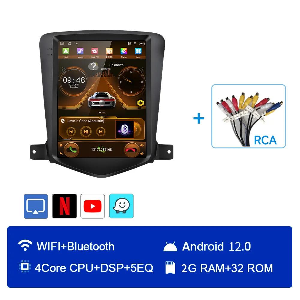 JIUYIN для Chevrolet Cruze 2008-2012 Carplay Android 12 автомобильный радиоприемник мультимедиа видеоплеер навигация головное устройство стерео 2Din аудио