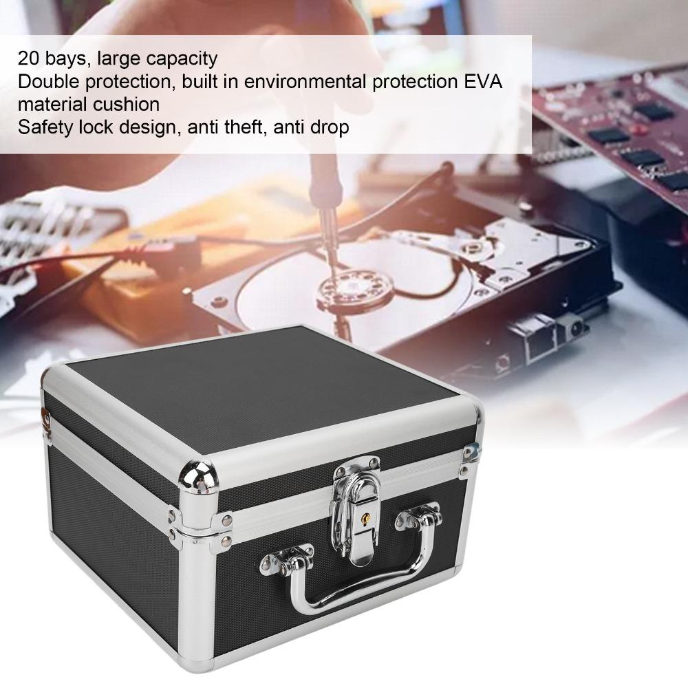 2.5 Inch Hard Drive Case 20 Bays Hard Disk Carrying Case Protective Cover External Hard Disk