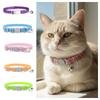 5 шт./компл. Нейлоновые светоотражающие кошачьи ошейники Портативный отрывной дизайн Ошейники для питомцев Конфетный цвет с колокольчиками Регулируемый кошачий ошейник для улицы