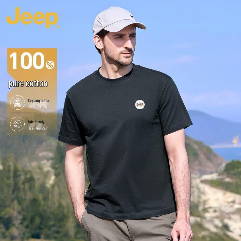 JEEP Men's 100% Cotton Short Sleeve T-Shirt
