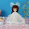 Привлекательные Глаза 17см BJD Кукла С Одеждой Длинные Волосы Элегантная Принцесса Наряжаться BJD Куклы С Парик Макияж Аниме