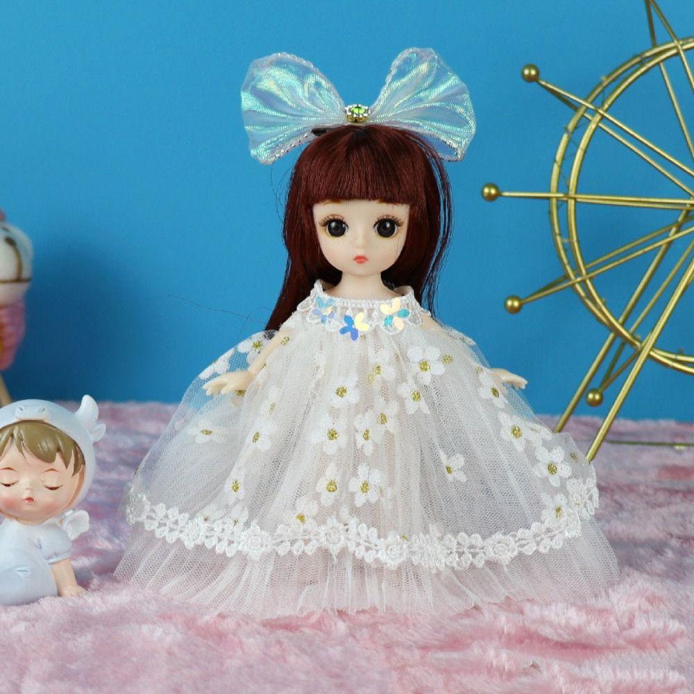 Привлекательные Глаза 17см BJD Кукла С Одеждой Длинные Волосы Элегантная Принцесса Наряжаться BJD Куклы С Парик Макияж Аниме