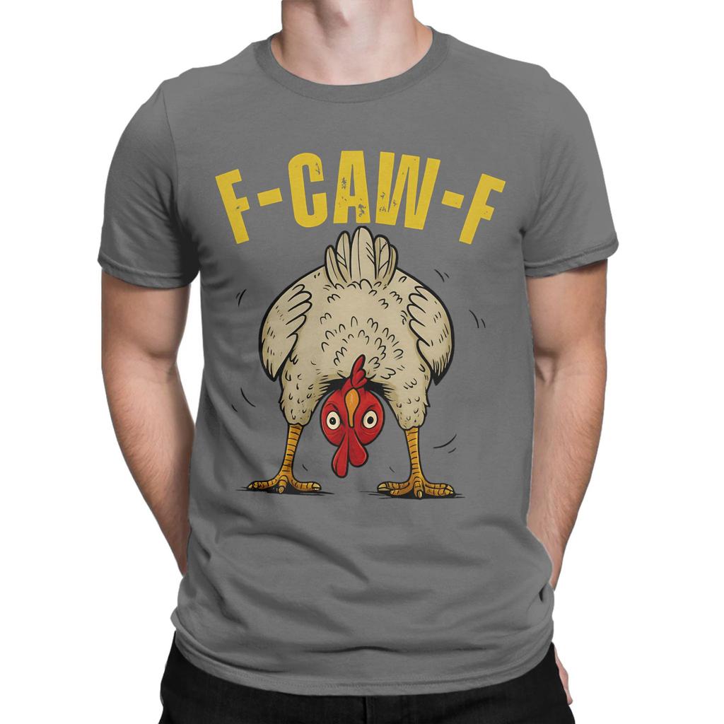 Funly F Caw F Chicken Printed T Shirt Graphic T Shirt High Quality Mens and Womens Short Sleeve T Shirt Mens Sportswear Tops