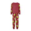Family Matching Christmas Pajama Set with Long Sleeve and Long Pants for Holiday Wear