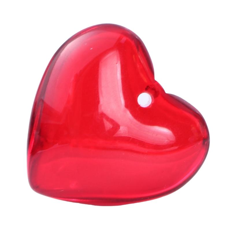 Love Heart Shaped Pendant Crystal Glass Peach Heart Loose Beads Charm for DIY Jewelry Necklace Earrings Making