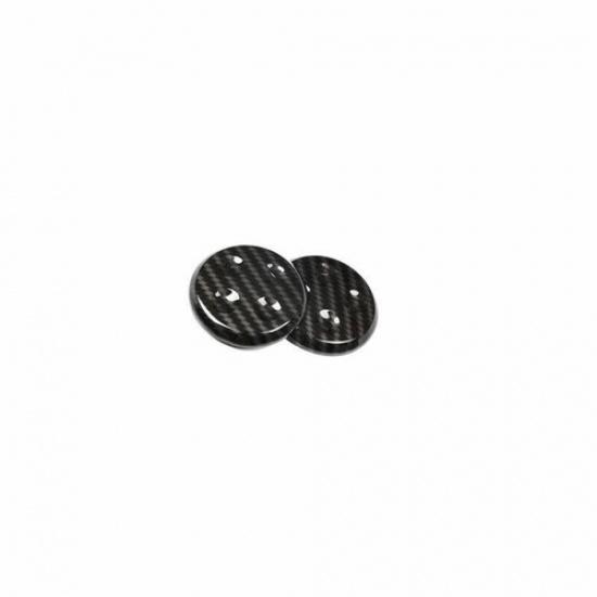 ABS Carbon Fiber Seat Button Handle Cover Trim 2PCS For Benz C-Class 2015-