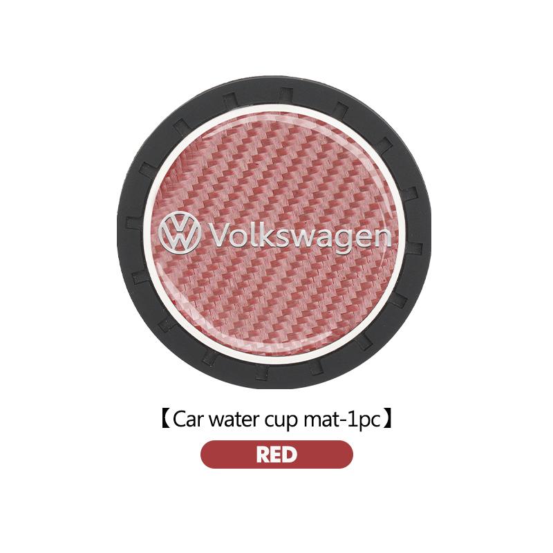 For Volkswagen VW 2pcs Car Cup Holder Anti Slip Insert Coaster Pads Accessories Golf 4 5 6 7 Polo Jetta Sagitar Magotan Passat zj4