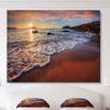Modern Sunset Beach Sea Landscape Poster and Prints, Natural Canvas Painting, Wall Art for Living Room, Home Decor