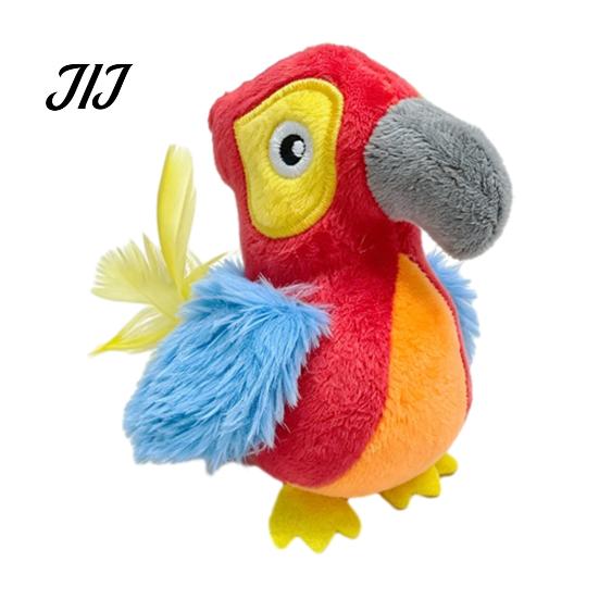 Indoor Cat Hunting Training Toy Chirping Bird Toy, Interactive Plush Parrot Soft Stuffed Toys Pounce for Cats And Kittens, Stimulating Instinct