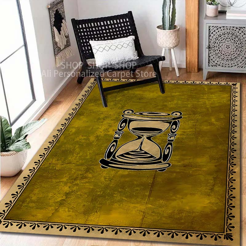 Ковер с принтом игровых карт дракона разных размеров для гостиной, спальни, дивана, домашнего декора, нескользящий коврик для пола, современный ковер