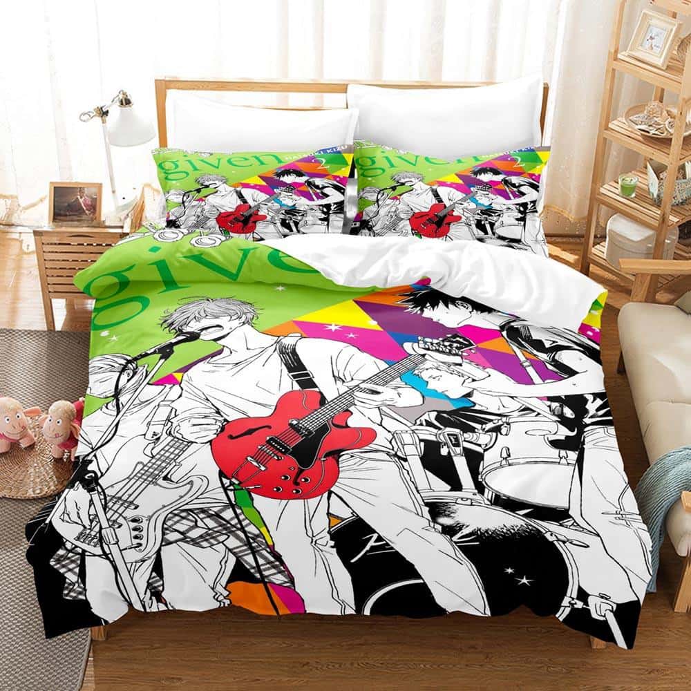 Новый 3D Принт Аниме Given Постельный Комплект Односпальный Полутораспальный Двуспальный Кингсайз Комплект Постельного Белья Взрослый Детский Спальня Пододеяльник Комплекты Домашний Текстиль