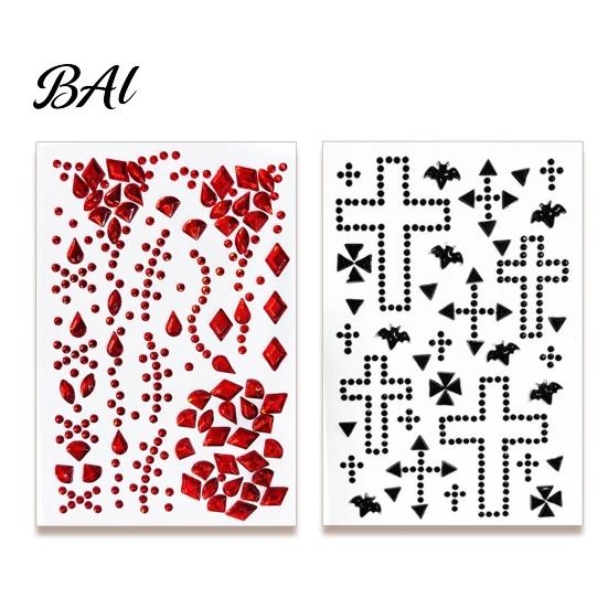 Halloween Face Rhinestone Stickers Scar Gem Stickers, Wound Body Art Glow in The Dark Party Gems Decals, Waterproof Self Adhesive Temporary Tattoo for